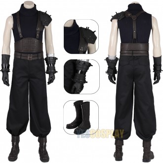 FFVII Remake Cloud Cosplay Costumes Black Cosplay Suits