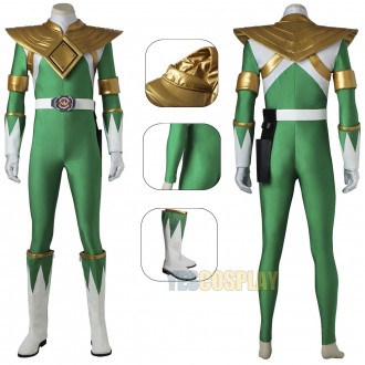 Green Ranger Cosplay Costume Mighty Morphin Power Rangers Cosplay Suit