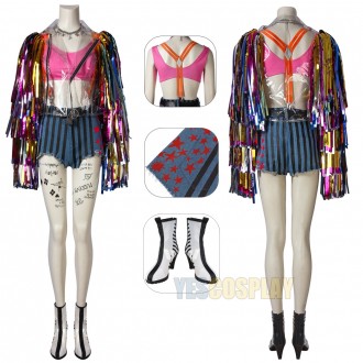 Harley Cosplay Costume Birds of Prey Rainbow Cosplay Outfits