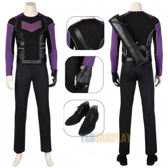 Hawkeye Clint Barton S1 Costumes Purple Cosplay Suit
