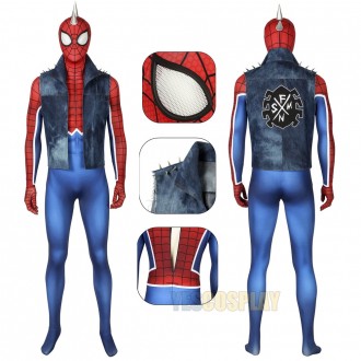 Hobart Brown Spider-Man Suit Punk-Rock Spidey Cosplay Costume