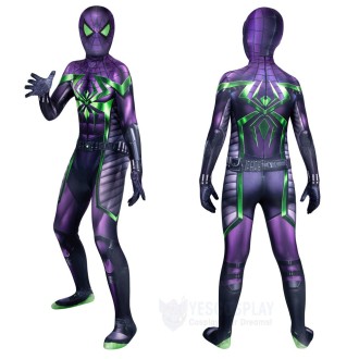 Spider-Man Cosplay Costumes Miles Morales Purple Cosplay Suit