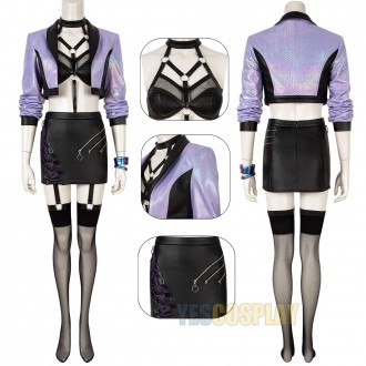 KDA All Out Evelynn Costumes LOL S10 KDA Cosplay Suit