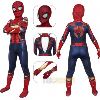 Kids Iron Spider-Man Costumes Avengers Spider Man Cosplay Suit