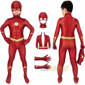 Kids Barry Allen Cosplay Costume TF Cosplay Suit For Children