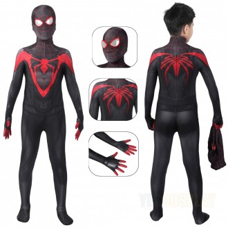 Kids Spider-Man Jumpsuit Miles Morales PS5 Cosplay Costume