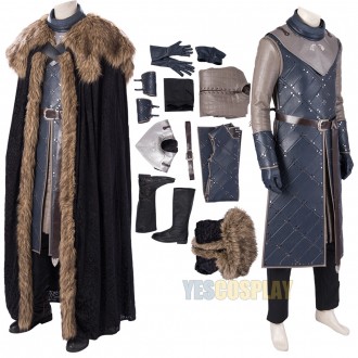 King Of The North Jon Snow Costumes Jon Snow Cosplay Suit