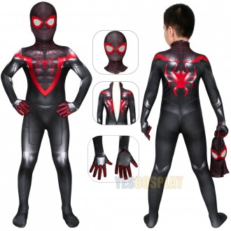 Miles Morales Costume for kids Spider-man Miles Morales PS5 Cosplay Suit
