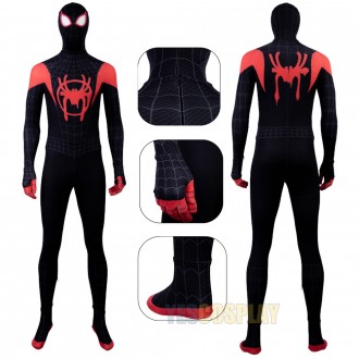Miles Morales Costume Ultimate Spider-man Cosplay Black Suit