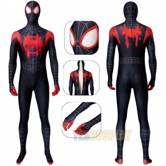 Miles Morales Suits Spiderman Into The Spider Verse Cosplay Costumes