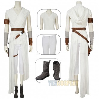 Rey Hooded Cosplay Costumes The Rise Of Skywalker Suit