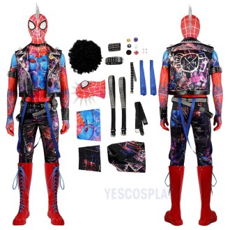 Spider-Punk Hobart Brown Cosplay Costumes Across the Spider Verse Suits