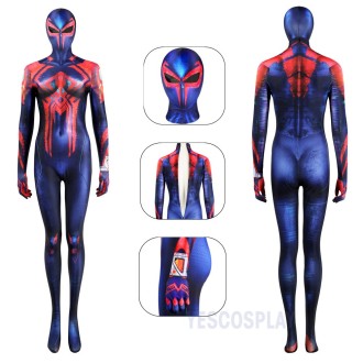 Female Spider-Man 2099 Miguel O'Hara Cosplay Costumes Halloween Suit