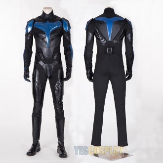 Titans Dick Grayson Cosplay Costume Dick Grayson Leather Cosplay Suit