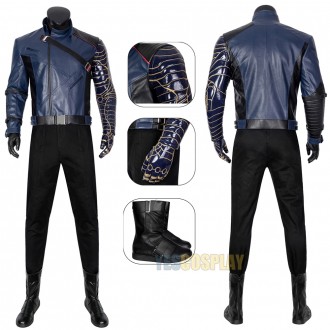 Winter Soldier Cosplay Costume The Falcon and the Winter Soldier Bucky Barnes Suit