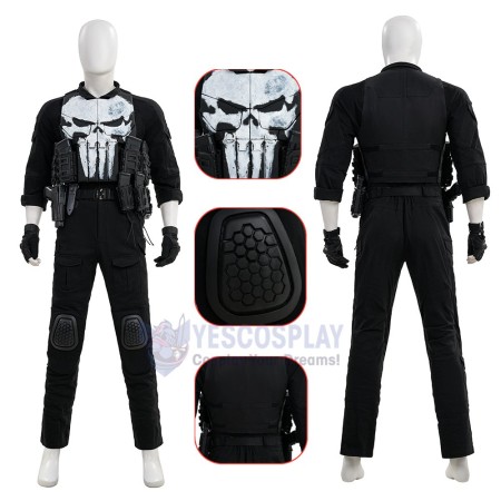 The Punisher Frank Castle Cosplay Costume Daredevil Uniform Set