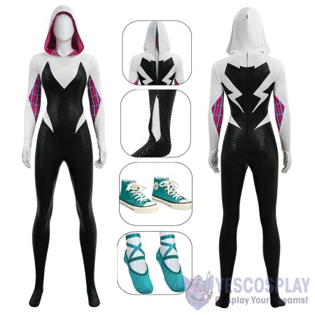 Spider-Gwen Gwen Stacy Across the Spider-Verse Cosplay Costume Suit