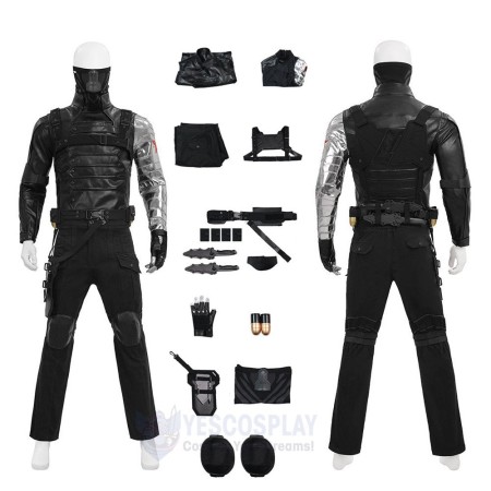 Bucky Barnes Winter Soldier Captain America 2 Cosplay Costume