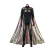 Avengers Infinity War Vision Costume Vision Cosplay Jumpsuit with Cloak
