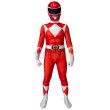 Kids Red Ranger Cosplay Costume Suit Power Ranger 3D Suit For Halloween