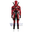 Deadpool Cosplay Costume Game Rivals Version Red & Black Leather Tactical Halloween Suit