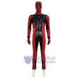Deadpool Cosplay Costume Game Rivals Version Red & Black Leather Tactical Halloween Suit