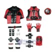 Deadpool Cosplay Costume Game Rivals Version Red & Black Leather Tactical Halloween Suit