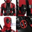 Deadpool Cosplay Costume Game Rivals Version Red & Black Leather Tactical Halloween Suit