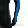 Dick Grayson Blue Leather Comic Style Cosplay Costume No Muscle Padding