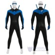 Dick Grayson Blue Leather Comic Style Cosplay Costume No Muscle Padding