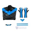Dick Grayson Blue Leather Comic Style Cosplay Costume No Muscle Padding