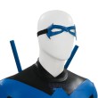 Dick Grayson Blue Leather Comic Style Cosplay Costume No Muscle Padding