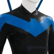 Dick Grayson Blue Leather Comic Style Cosplay Costume No Muscle Padding