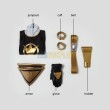 Power Rangers Dino Thunder Costume Black Ranger Tommy Oliver Cosplay Suit