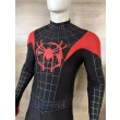 Miles Morales Spider-Man Spider-Verse Black Red Cosplay Costume