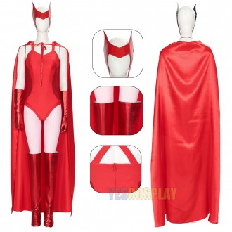 2021 Wanda Cosplay Costume Scarlet Witch WandaVision Red Suits