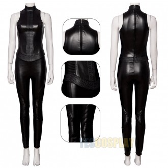 Alita Battle Angel Cosplay Costumes Black Faux Suit