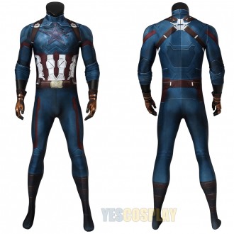 Captain America Cosplay Suits Battlefield Damaged Bodysuit Infinity War Costumes