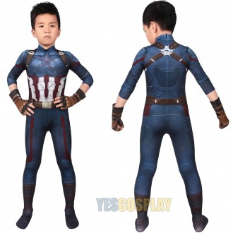 Captain America Kids Cosplay Costume Captain America Spandex Cosplay Suits