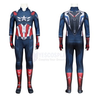 Kids Captain America Brave New World Sam Wilson Cosplay Costume