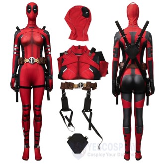 Female Deadpool 3 Cosplay Costume Lady Deadpool Jumpsuit
