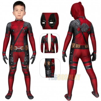 Deadpool Cosplay Costume For Kids Deadpool 3D Printed Suit For Children