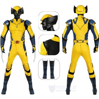 Deadpool 3 Cosplay Costume Wolverine Cosplay Suit Yellow Halloween