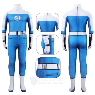 Human Torch Kid BodySuits Johnny Storm Cosplay Costumes The Fantastic Four Suits