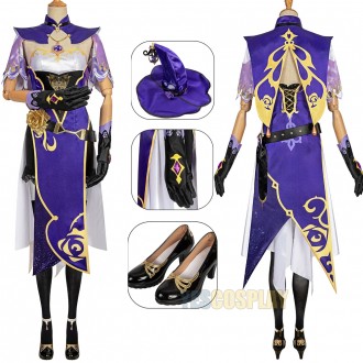 Genshin Impact Lisa Cosplay Costumes Lis Suit