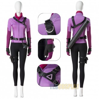 Hawkeye Kate Bishop Cosplay Costumes Purple Cosplay Suit