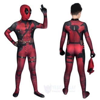 Kids Deadpool 3 Cosplay Costumes Wade Wilson Cosplay Suit