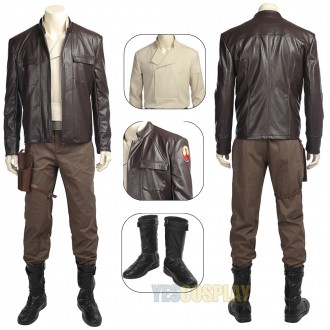 Jedi Cosplay Costume Star Wars 8 The Last Poe Dameron Outfits