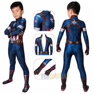 Kids Captain America Costume Age of Ultron Cosplay Suit For Children