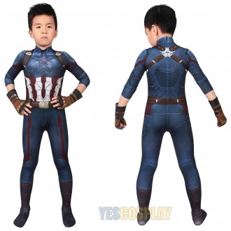 Kids Captain America Costumes Avengers Infinity War 3D Printed Cosplay Suit